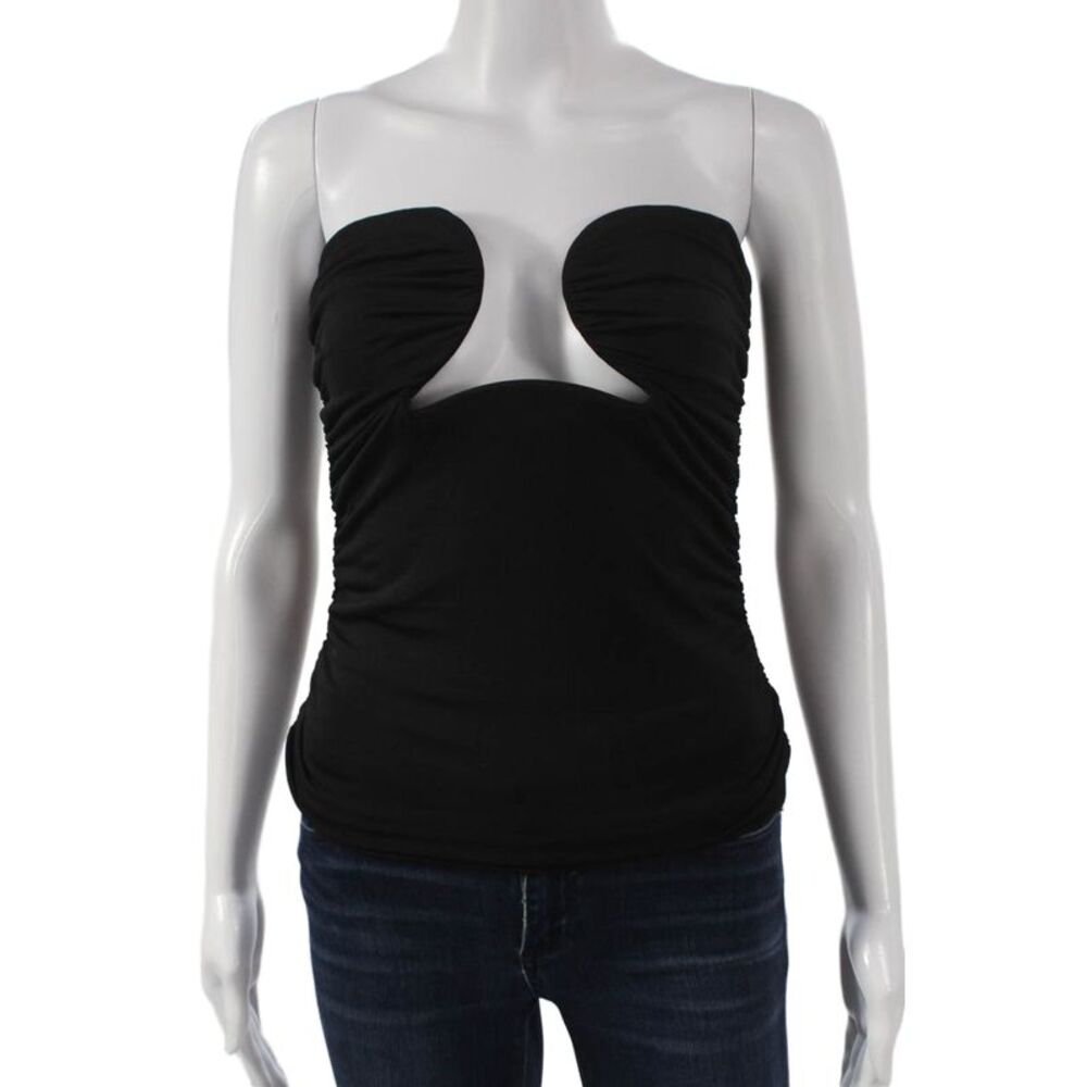 Pixie Market Womens Basic Sweetheart Tank Black Zip Size S